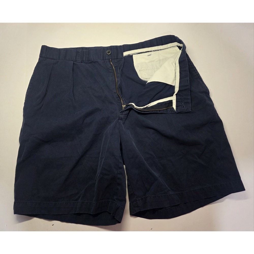 Polo Ralph Lauren Mens Size 35‎ Navy Blue Cotton Chino Shorts